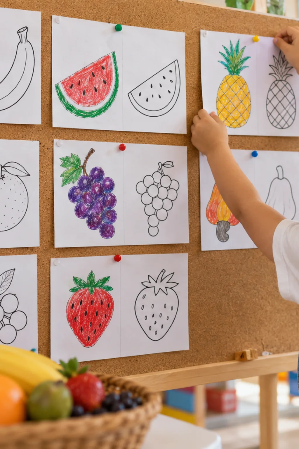 Desenhos de Frutas para Desenhar - Depois