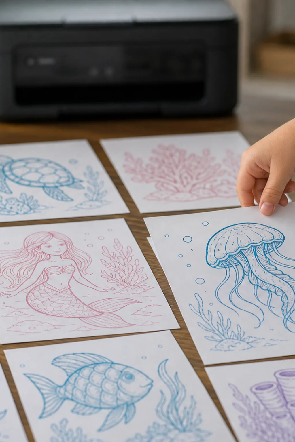 Desenhos de Fundo do Mar para Desenhar - Depois
