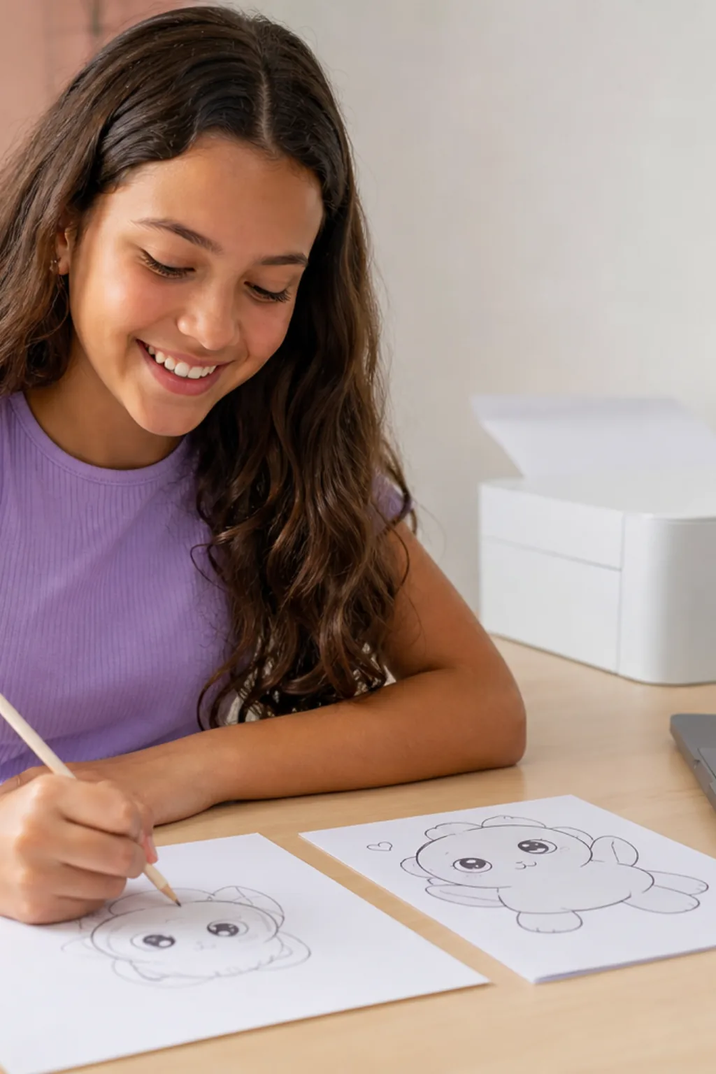 Desenhos Kawaii para Desenhar - Antes