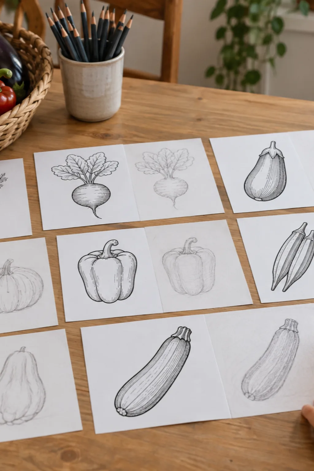 Desenhos de Legumes para Desenhar - Depois