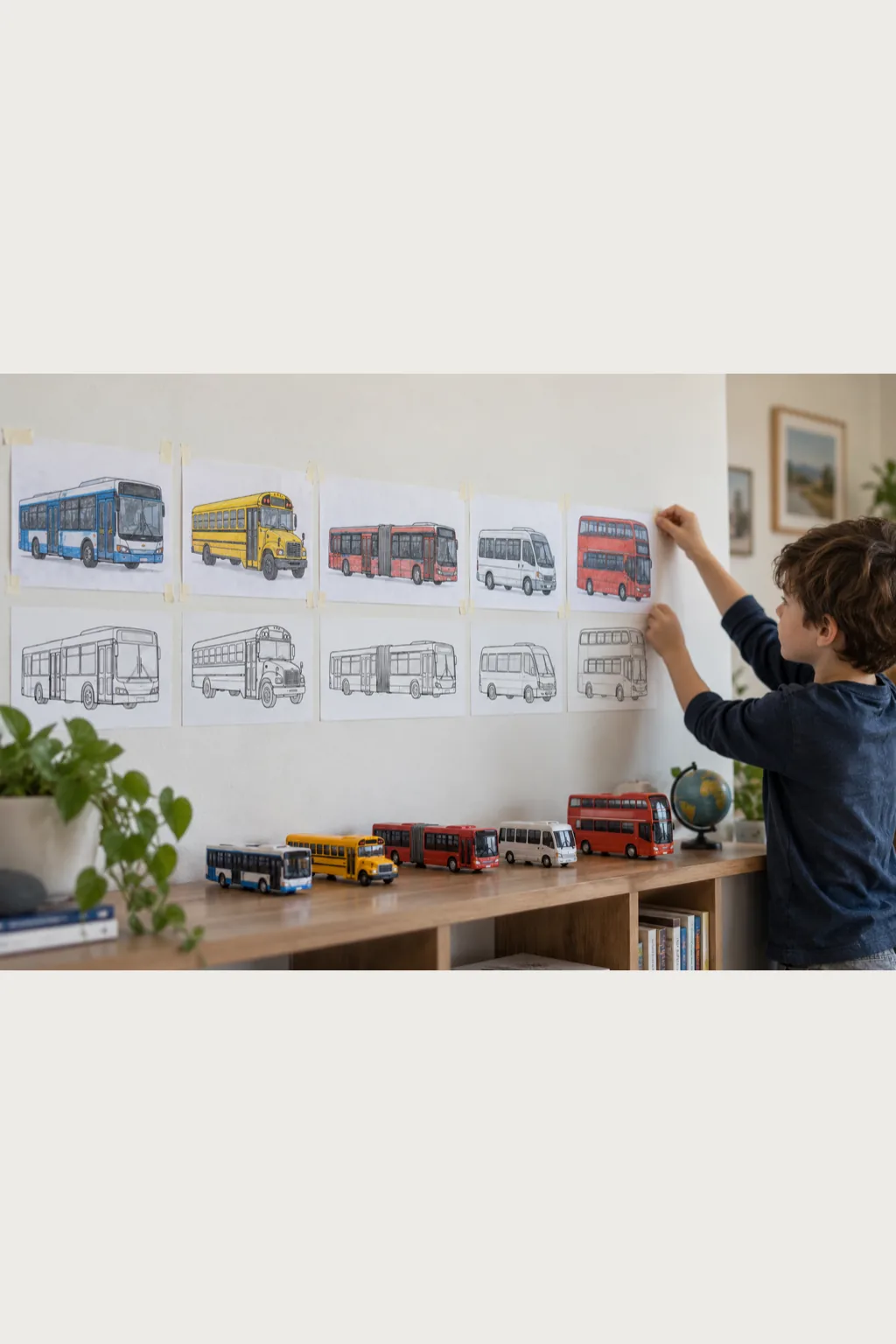 Desenhos de Ônibus para Desenhar - Depois