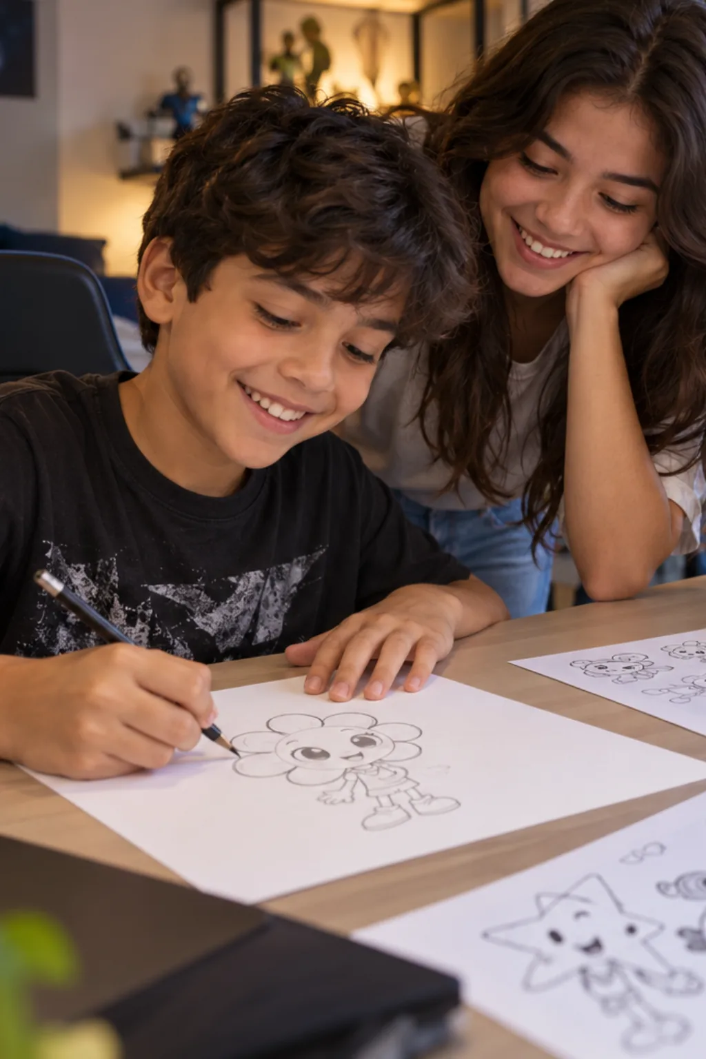 desenhos para desenhar — exemplo criado na Desenhos pra Colorir