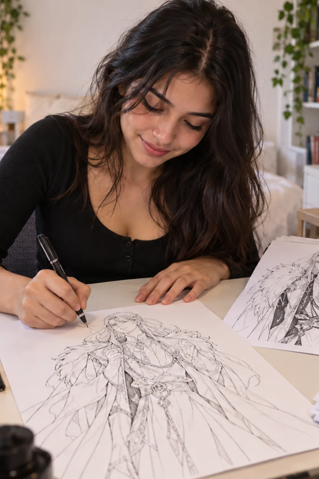 desenhos para desenhar — exemplo criado na Desenhos pra Colorir