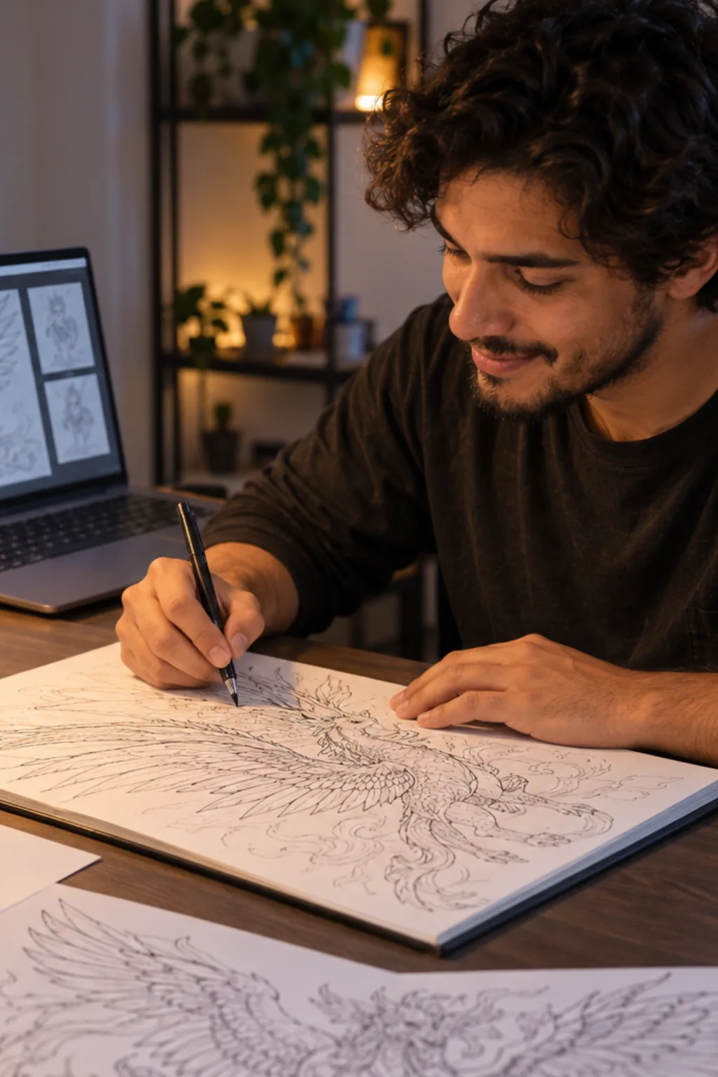 desenhos para desenhar — exemplo criado na Desenhos pra Colorir
