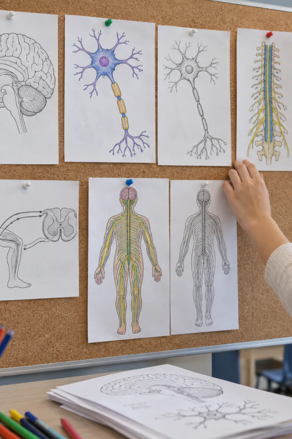 Desenhos do Sistema Nervoso para Desenhar - Depois