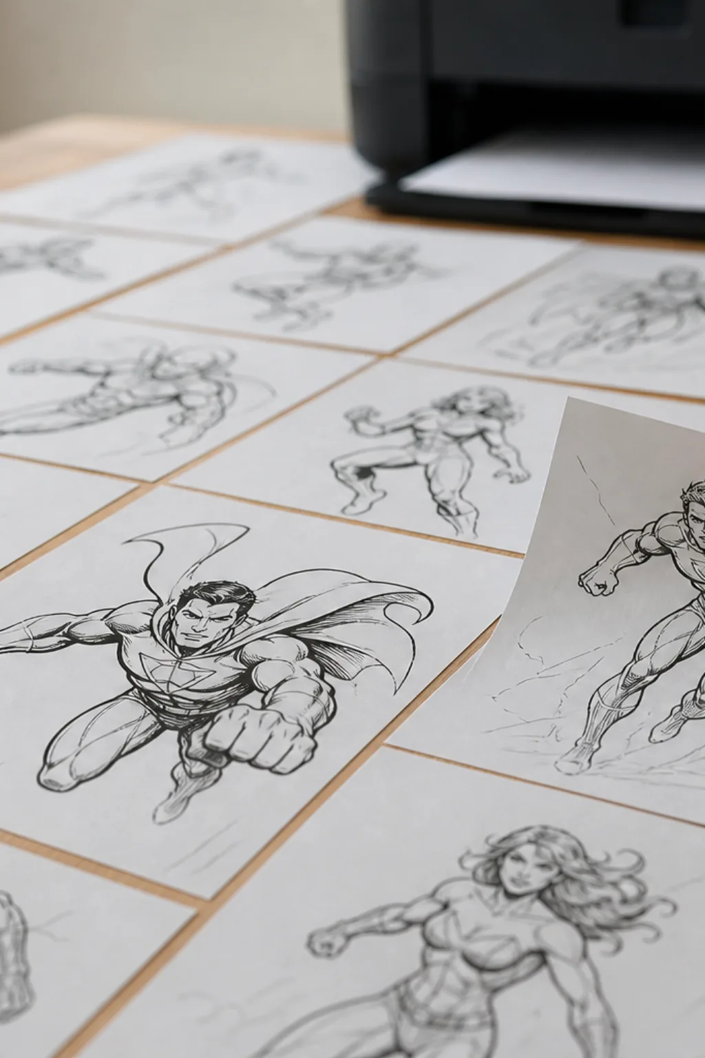 Desenhos de Super-Heróis para Desenhar - Depois