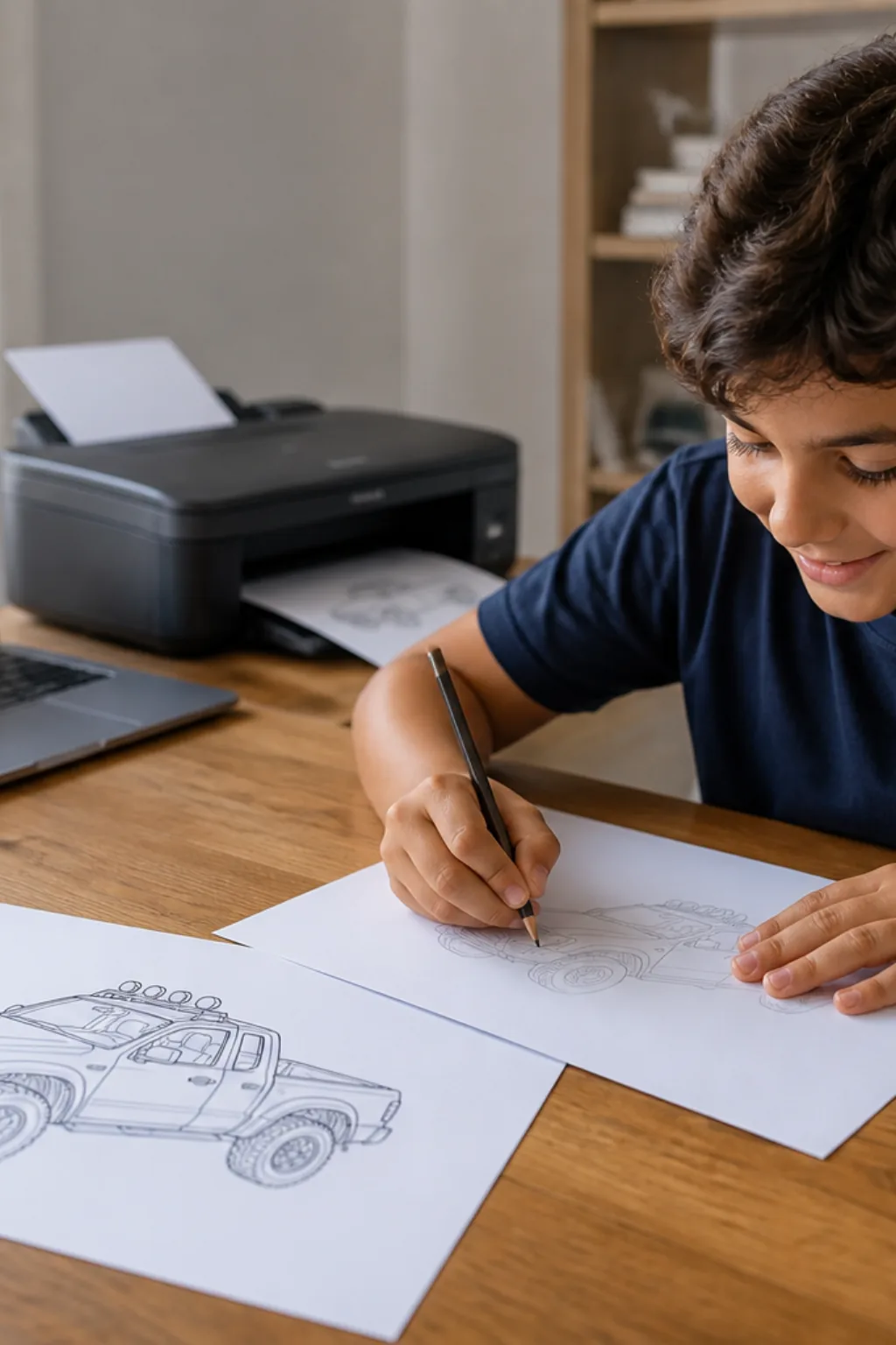Desenhos de Veículos para Desenhar - Antes