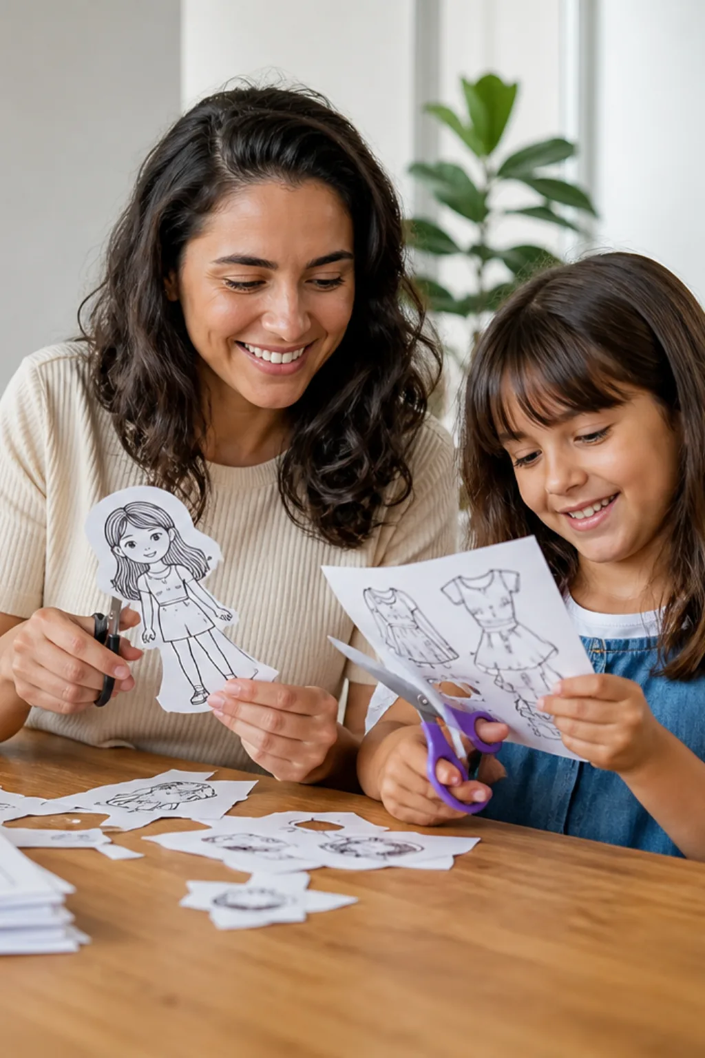 Bonecas de Papel para Recortar - Antes