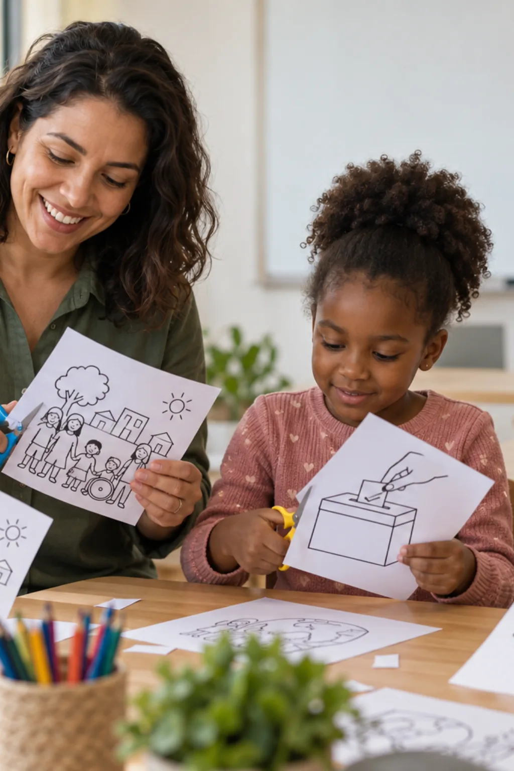 desenhos para recortar — exemplo criado na Desenhos pra Colorir