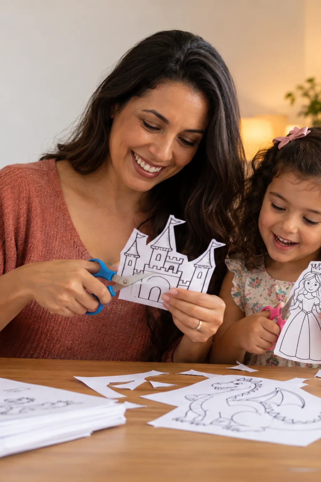 desenhos para recortar — exemplo criado na Desenhos pra Colorir