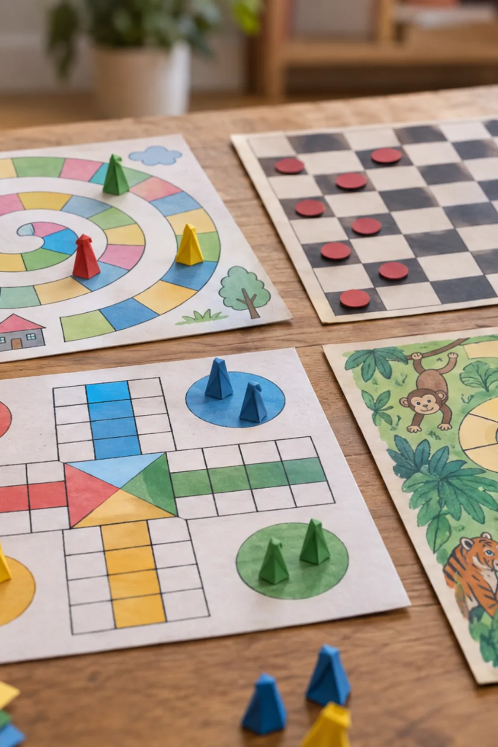 Desenhos de Jogos de Tabuleiro para Recortar - Depois