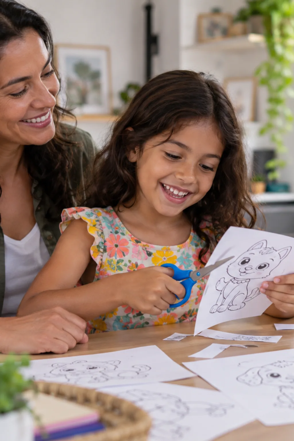 desenhos para recortar — exemplo criado na Desenhos pra Colorir