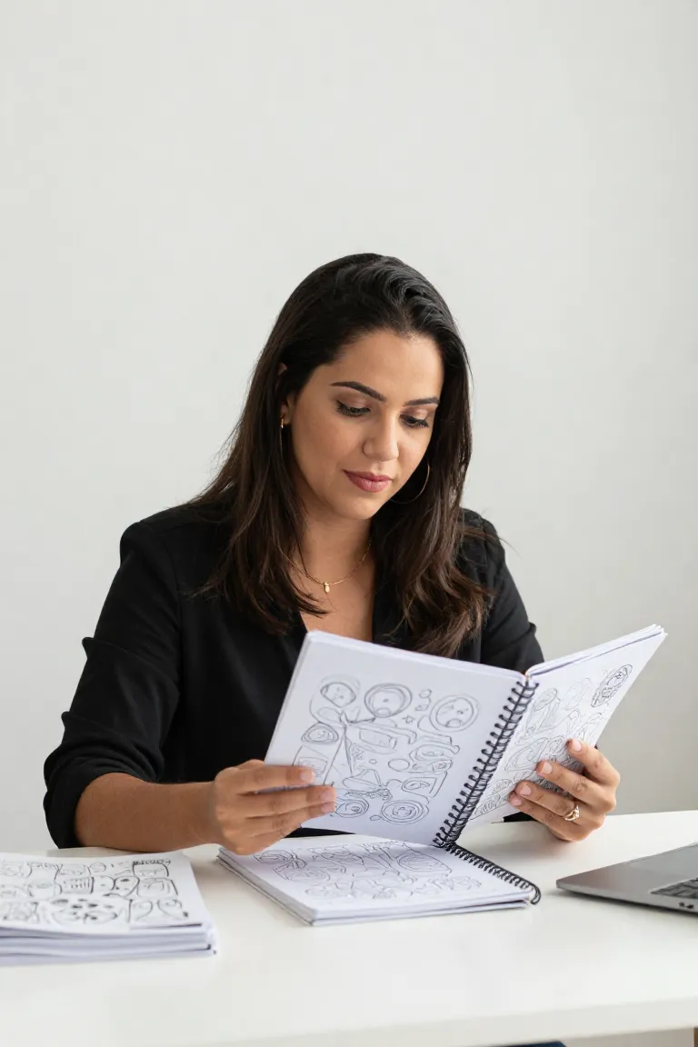 fazer livro de colorir personalizado — exemplo criado na Desenhos pra Colorir