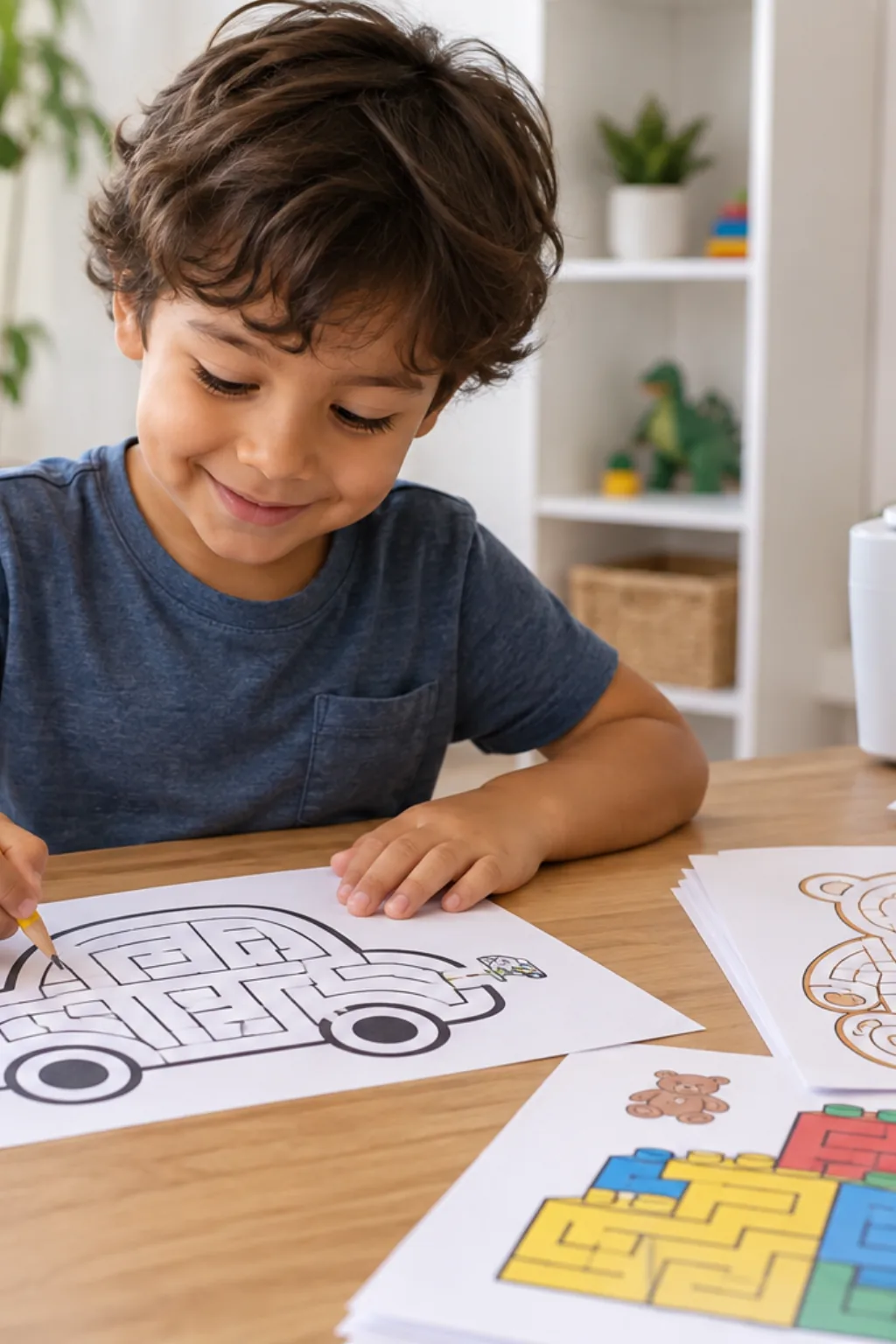 labirinto para imprimir — exemplo criado na Desenhos pra Colorir