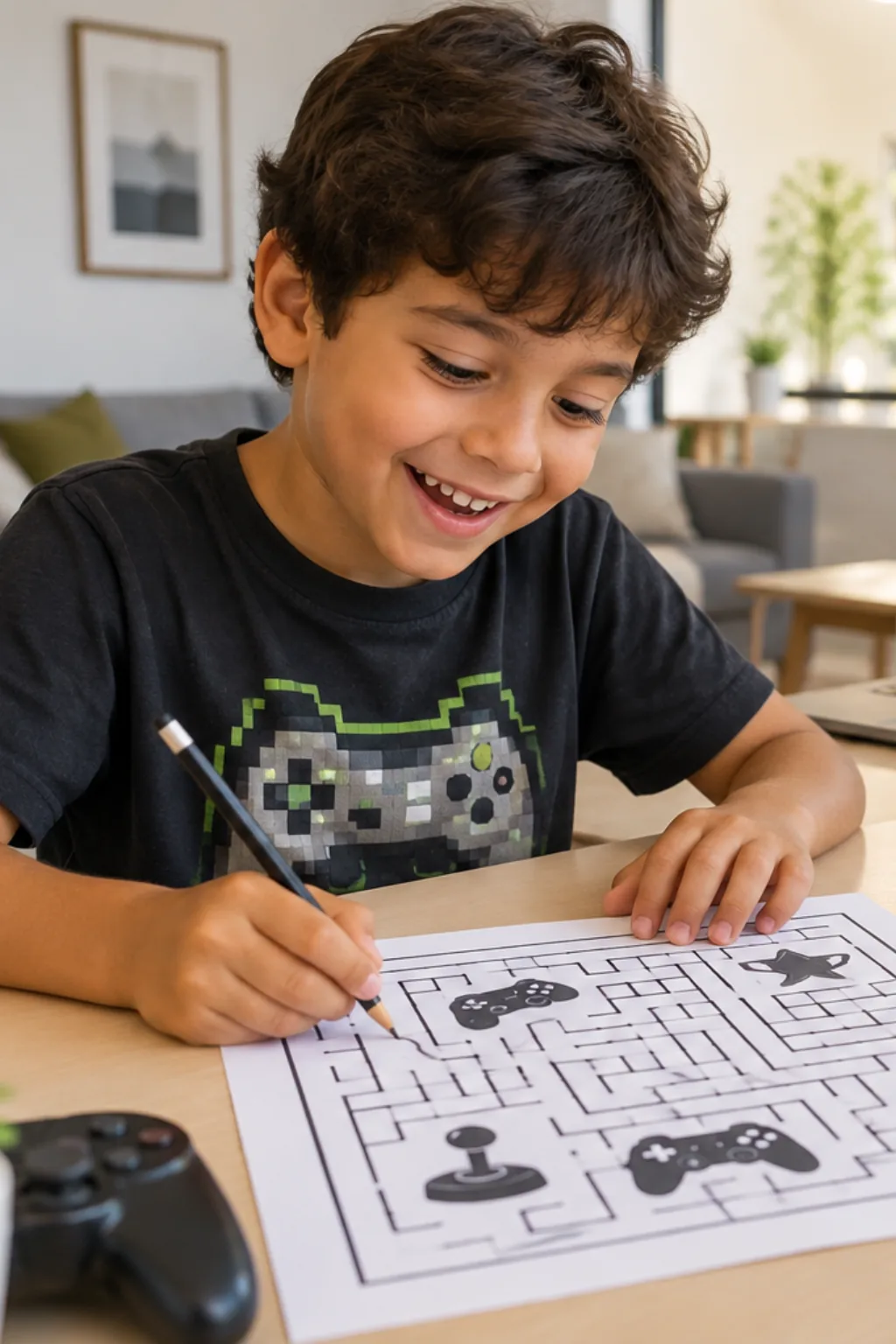 labirinto para imprimir — exemplo criado na Desenhos pra Colorir
