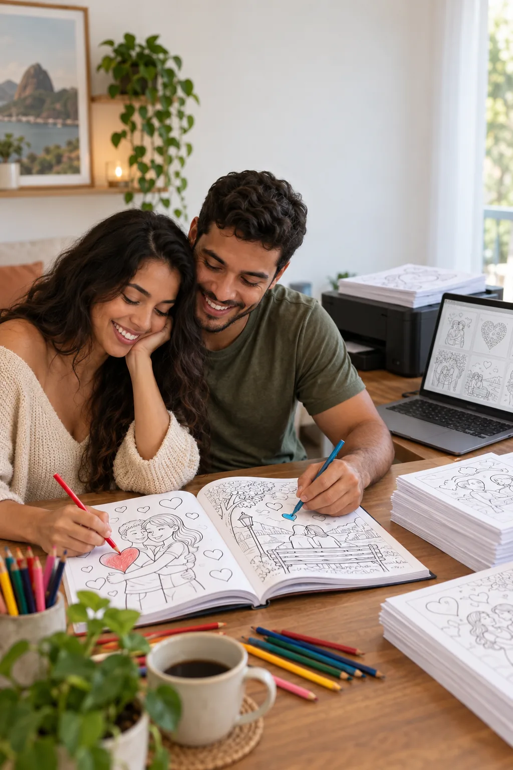 livro de colorir — exemplo criado na Desenhos pra Colorir