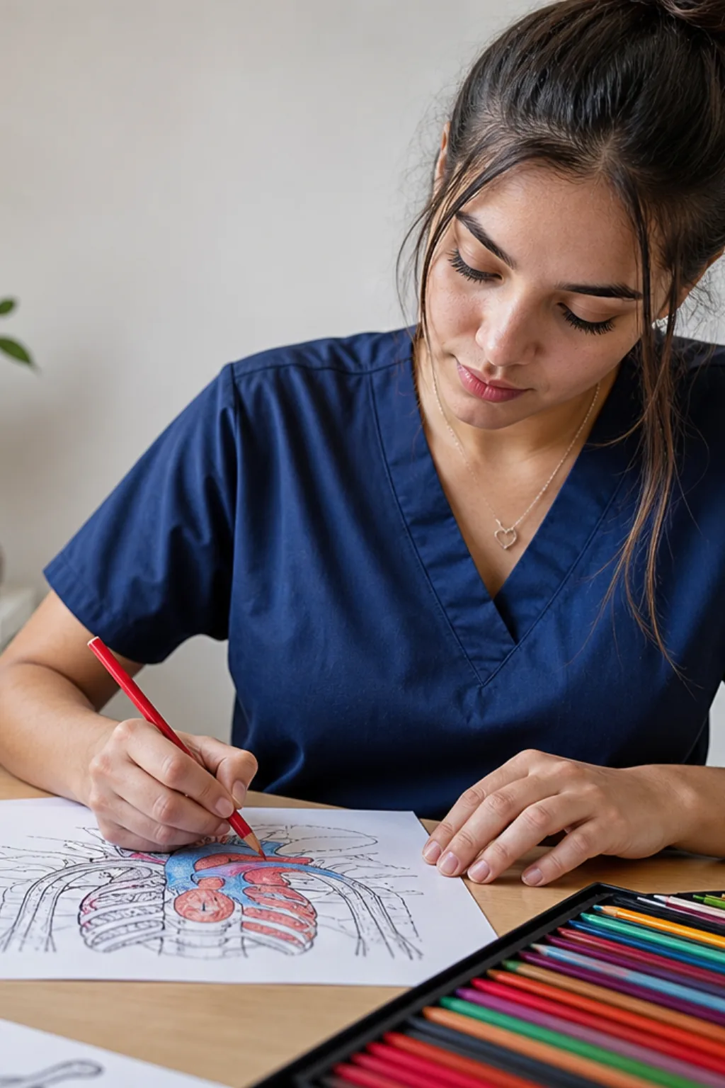Livro de Colorir de Anatomia - Antes