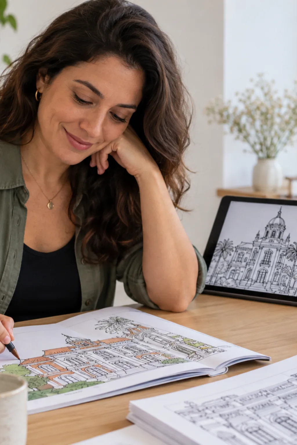 livro de colorir — exemplo criado na Desenhos pra Colorir