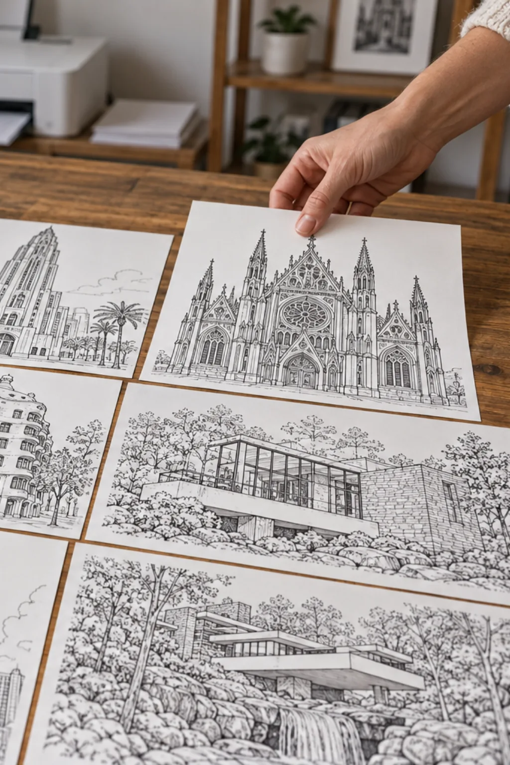 Livro de Colorir de Arquitetura - Depois