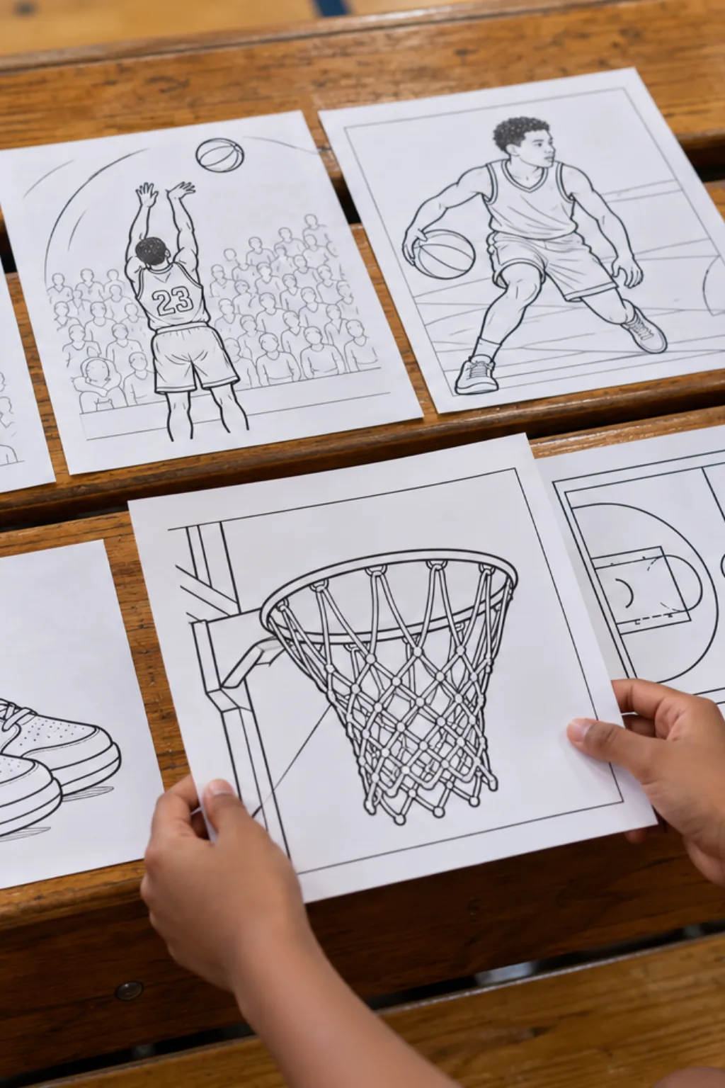 Livro de Colorir de Basquete - Depois