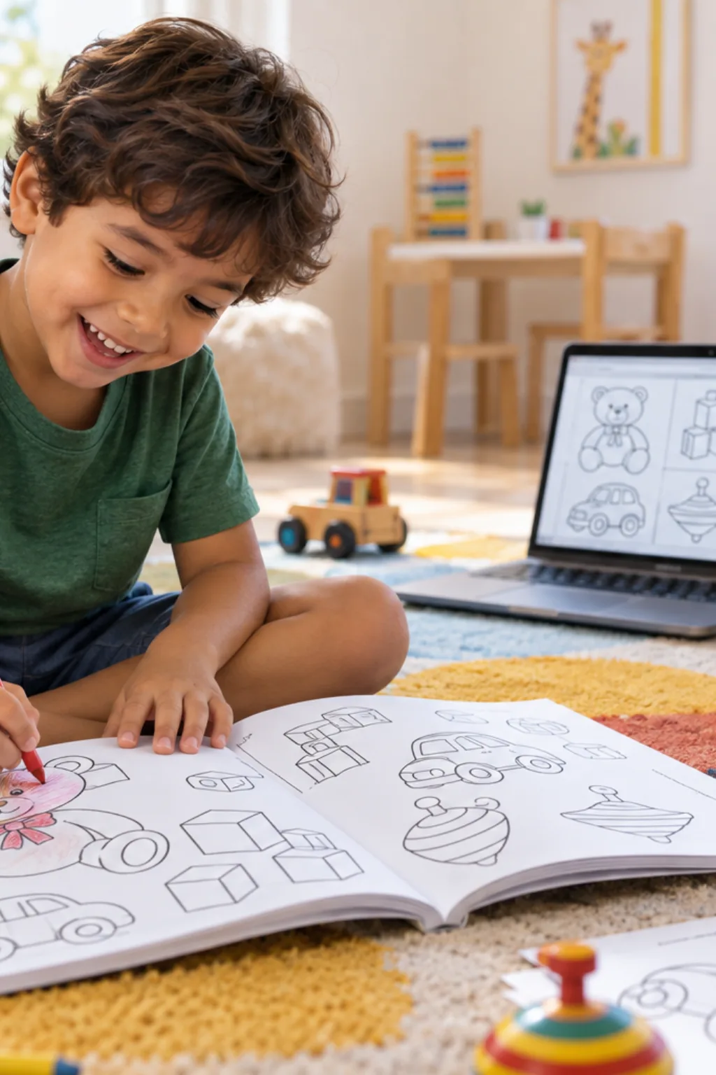 livro de colorir — exemplo criado na Desenhos pra Colorir