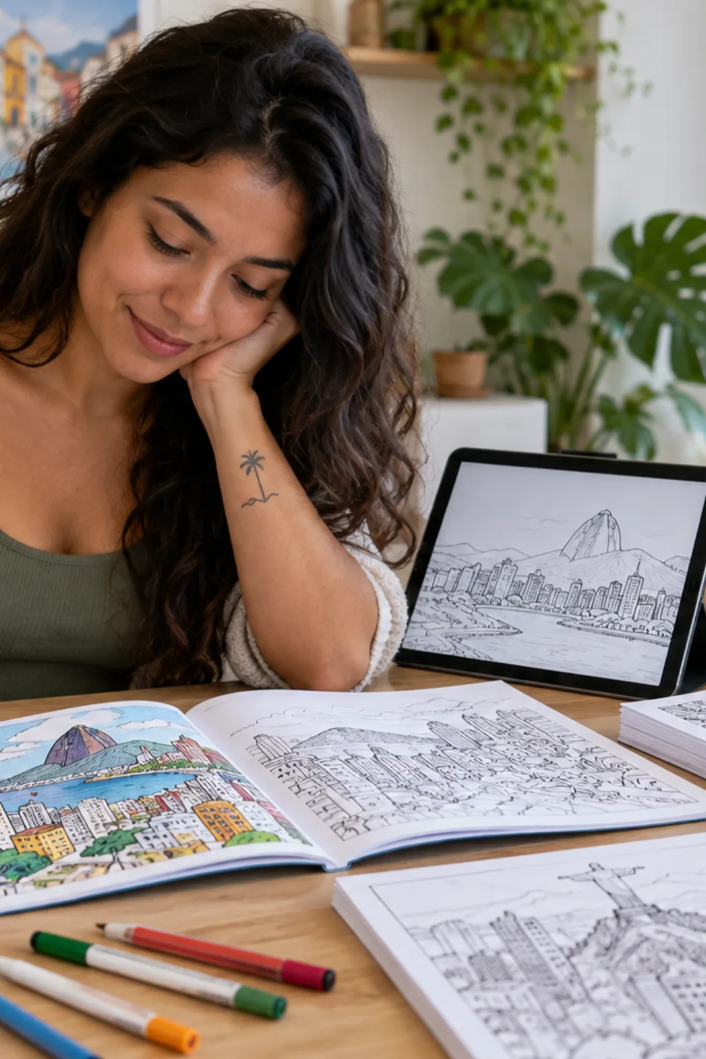 livro de colorir — exemplo criado na Desenhos pra Colorir