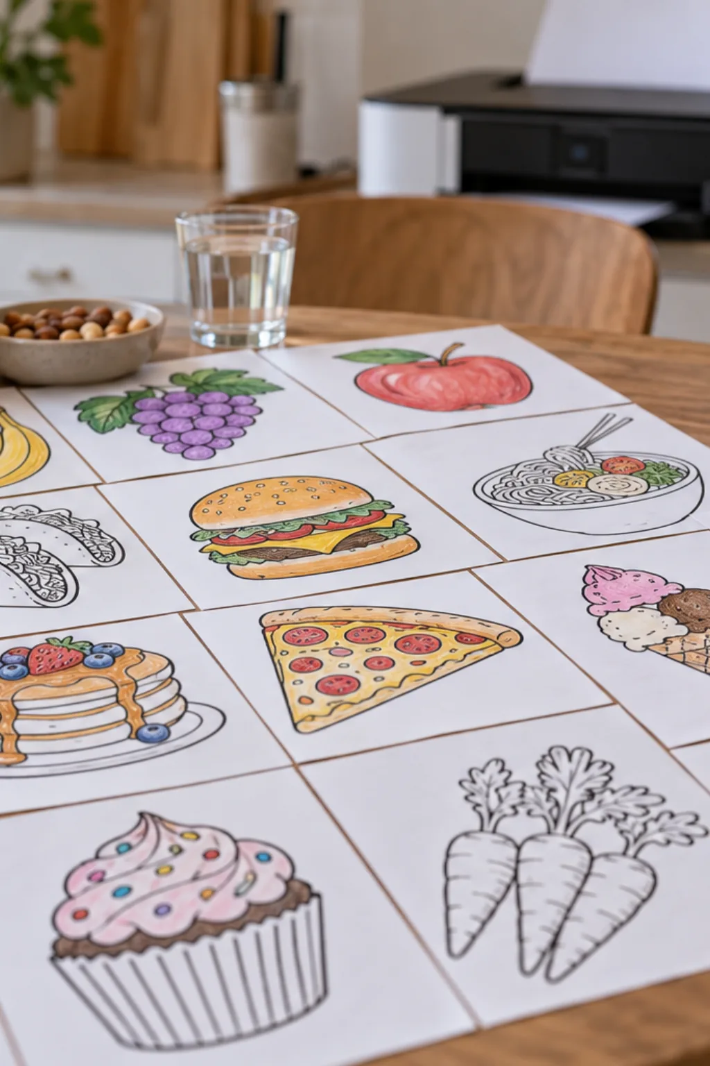 Livro de Colorir de Comidas - Depois