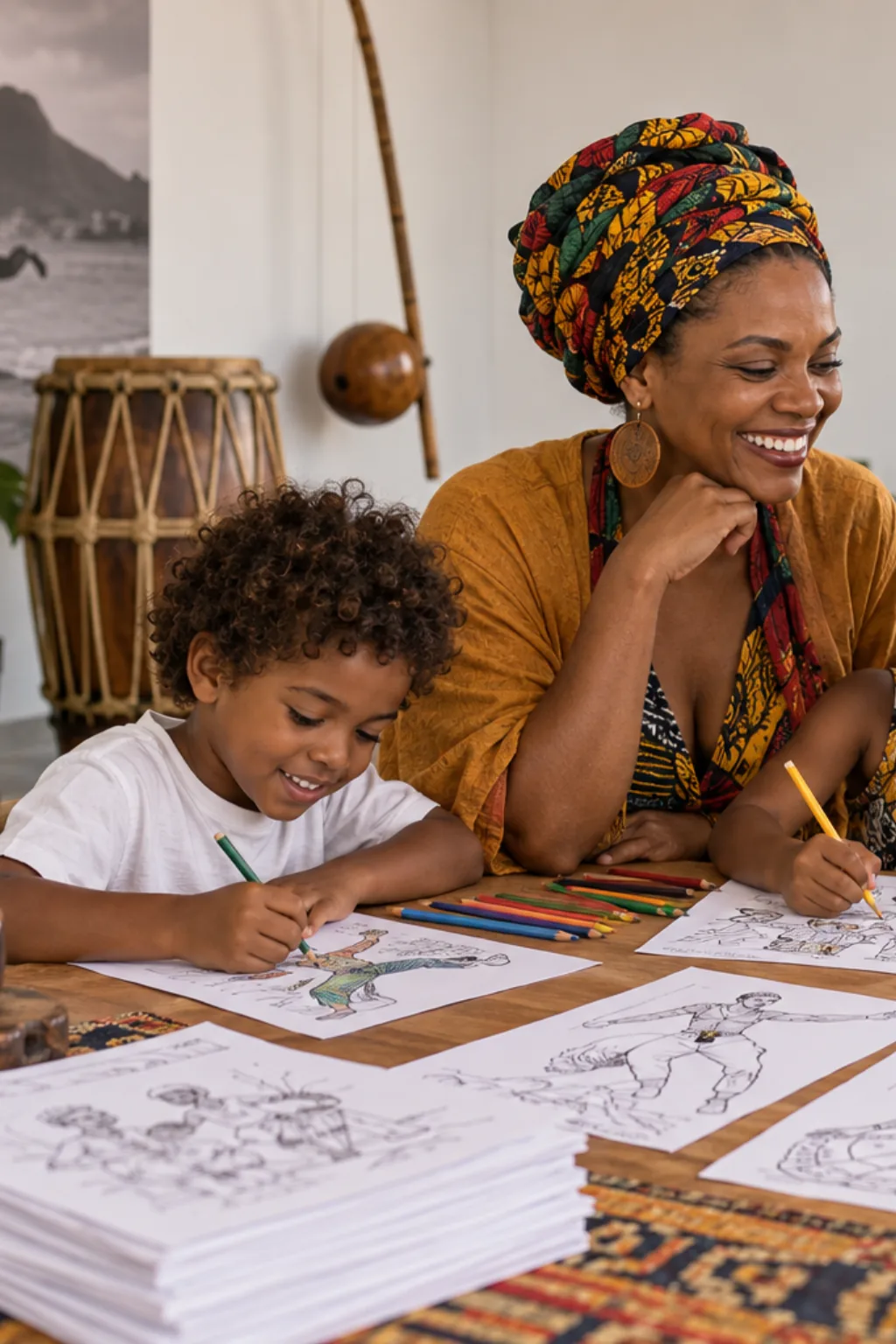 livro de colorir — exemplo criado na Desenhos pra Colorir