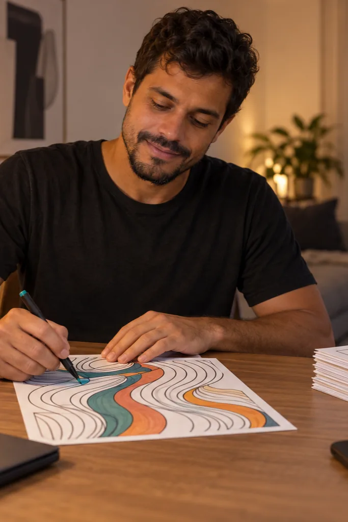 livro de colorir — exemplo criado na Desenhos pra Colorir