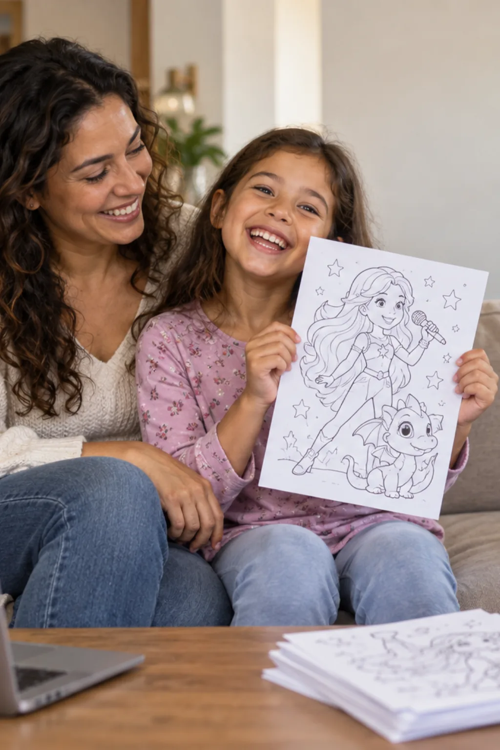 livro de colorir — exemplo criado na Desenhos pra Colorir