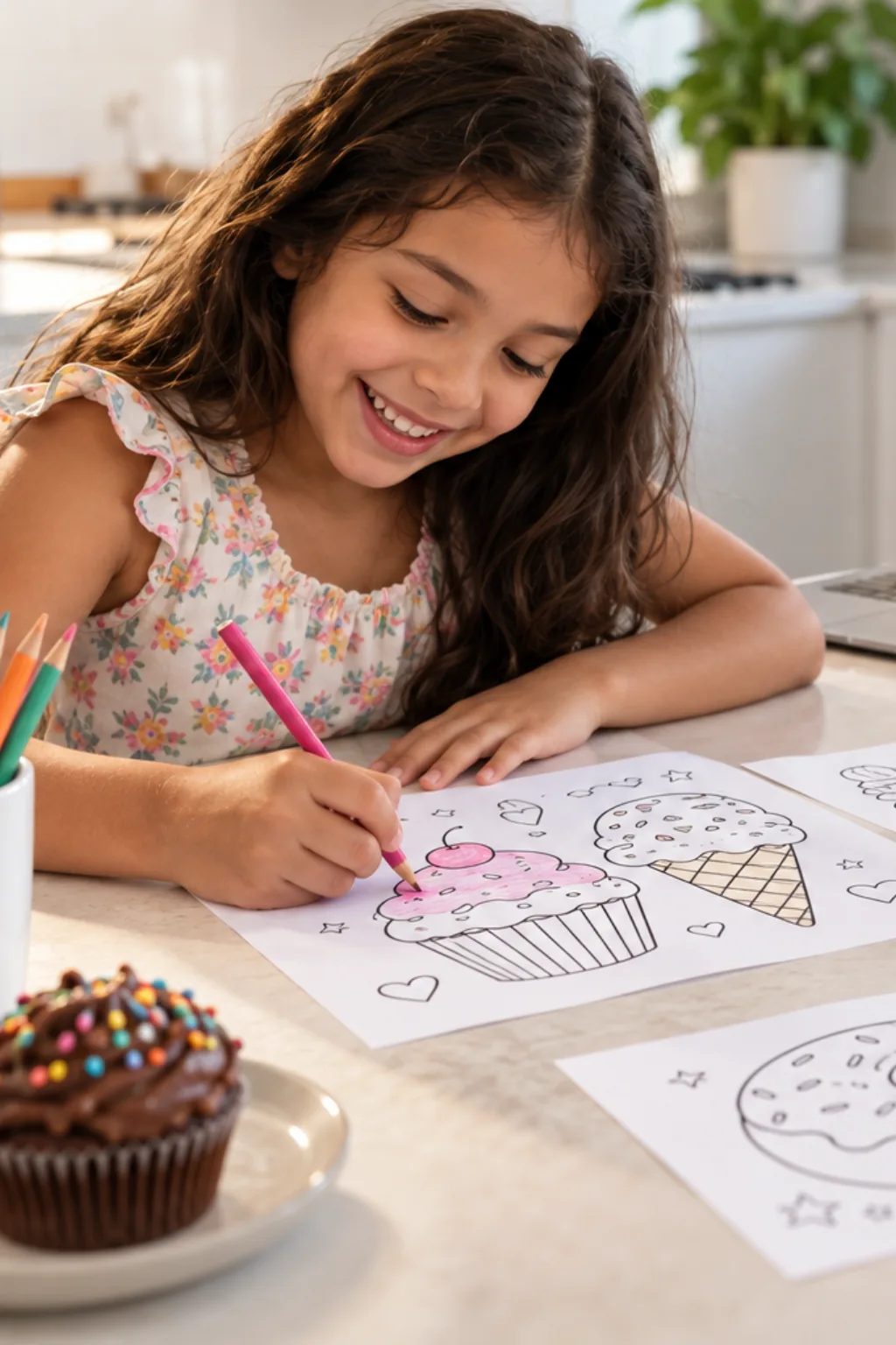 livro de colorir — exemplo criado na Desenhos pra Colorir