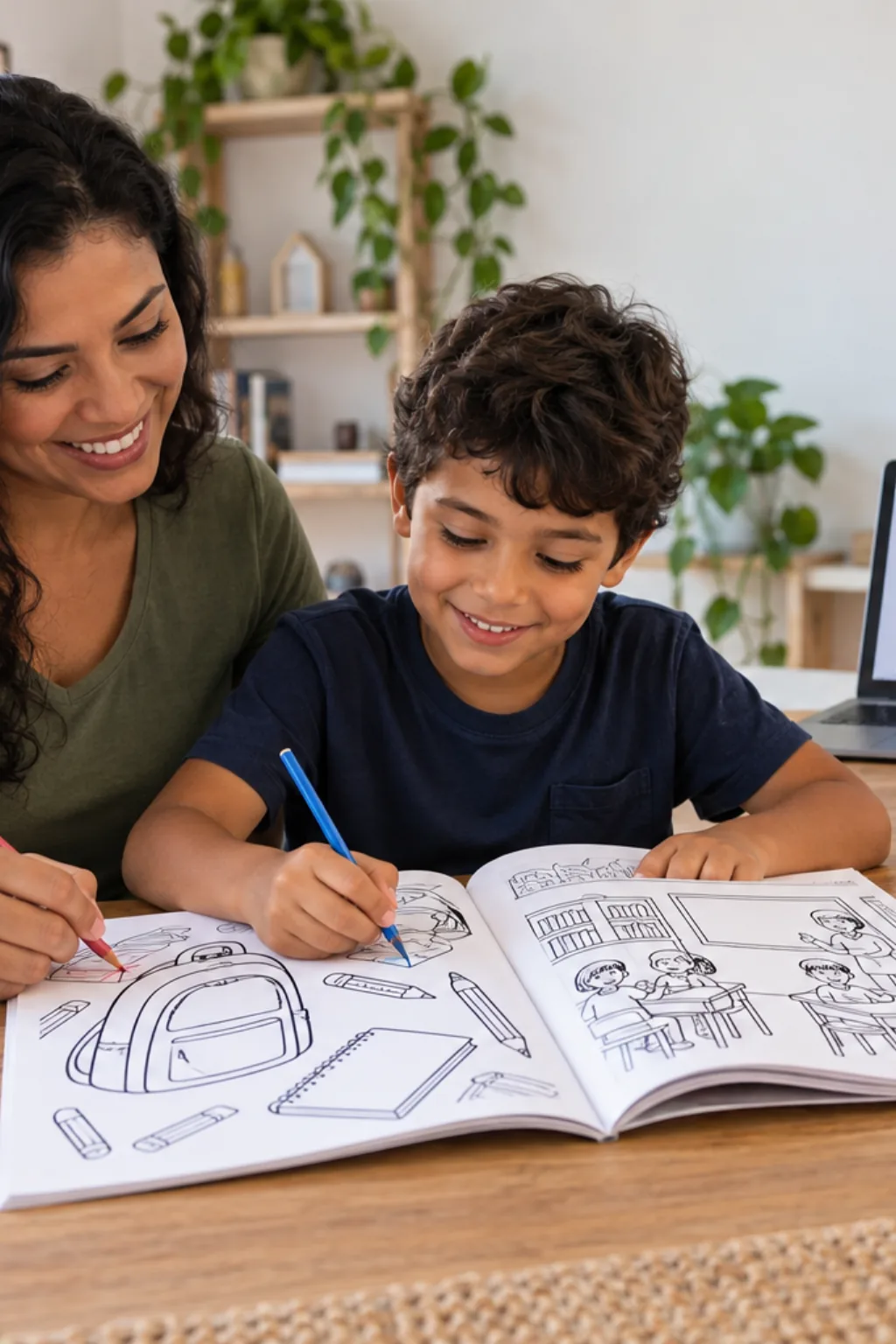 livro de colorir — exemplo criado na Desenhos pra Colorir