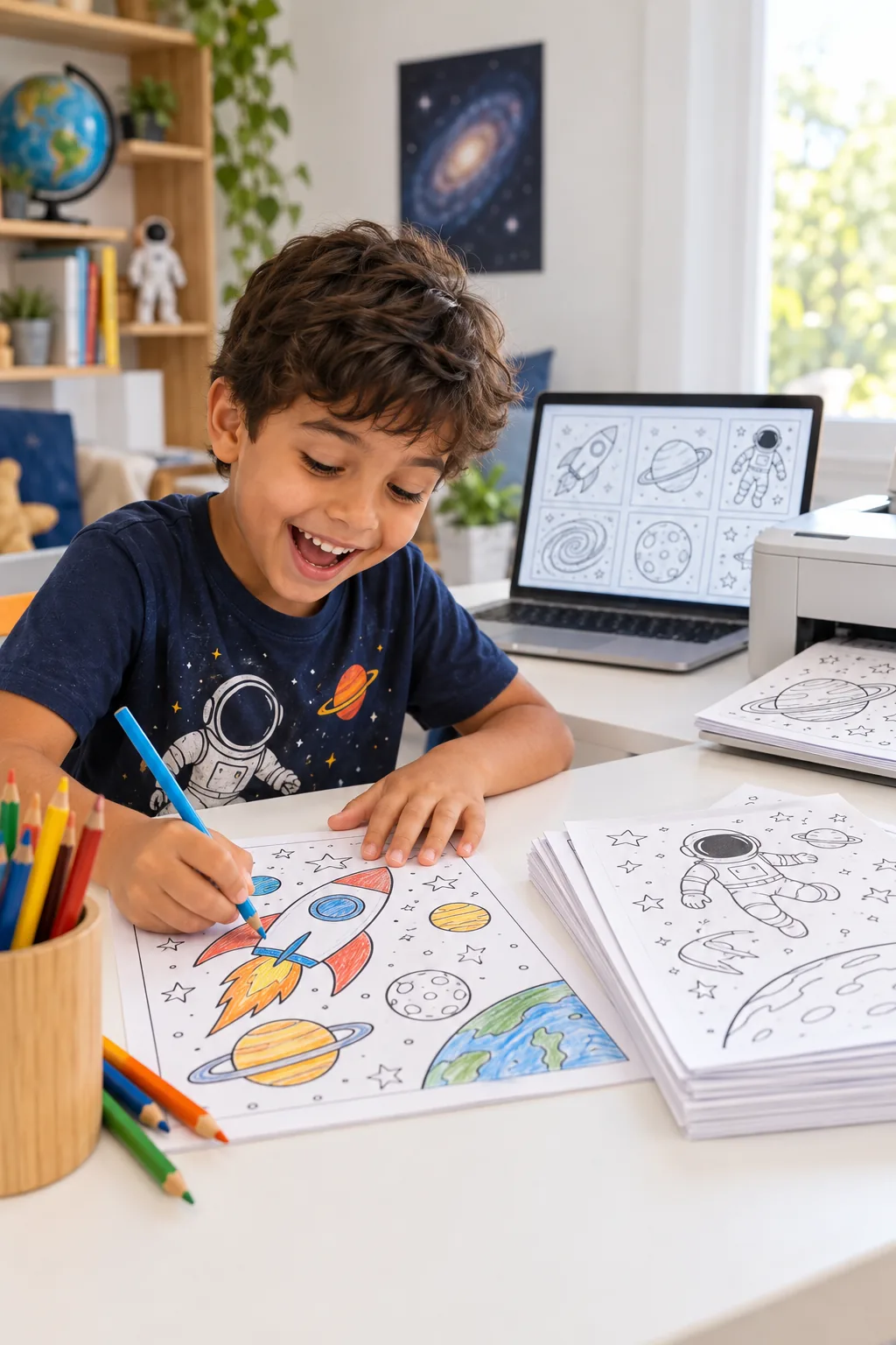 livro de colorir — exemplo criado na Desenhos pra Colorir