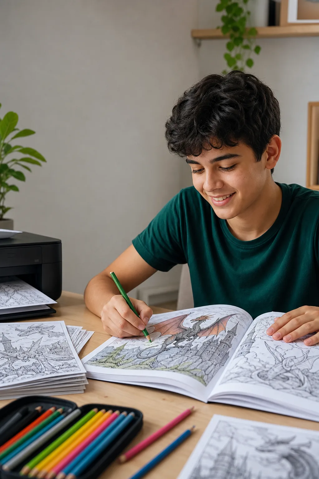 Livro de Colorir de Fantasia - Antes