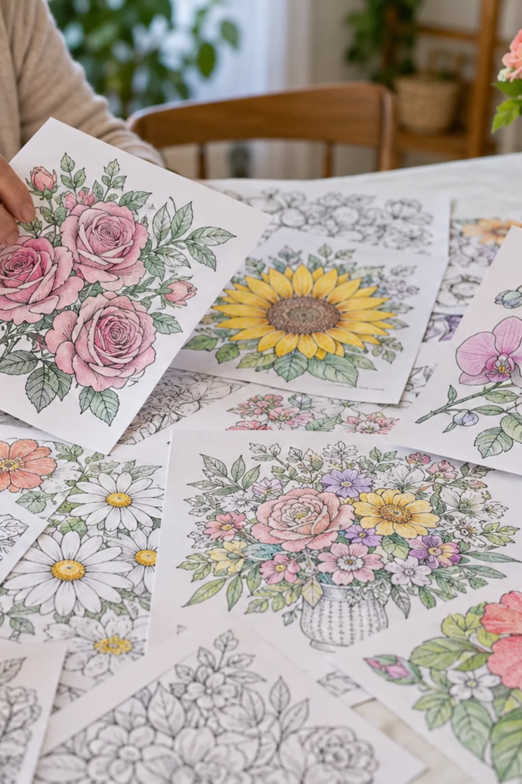 Livro de Colorir de Flores - Depois