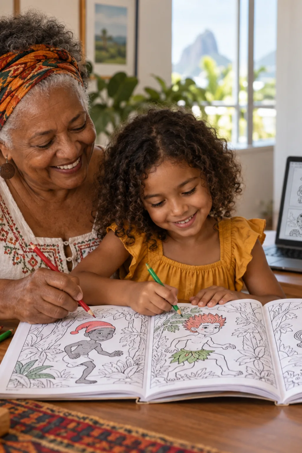 livro de colorir — exemplo criado na Desenhos pra Colorir