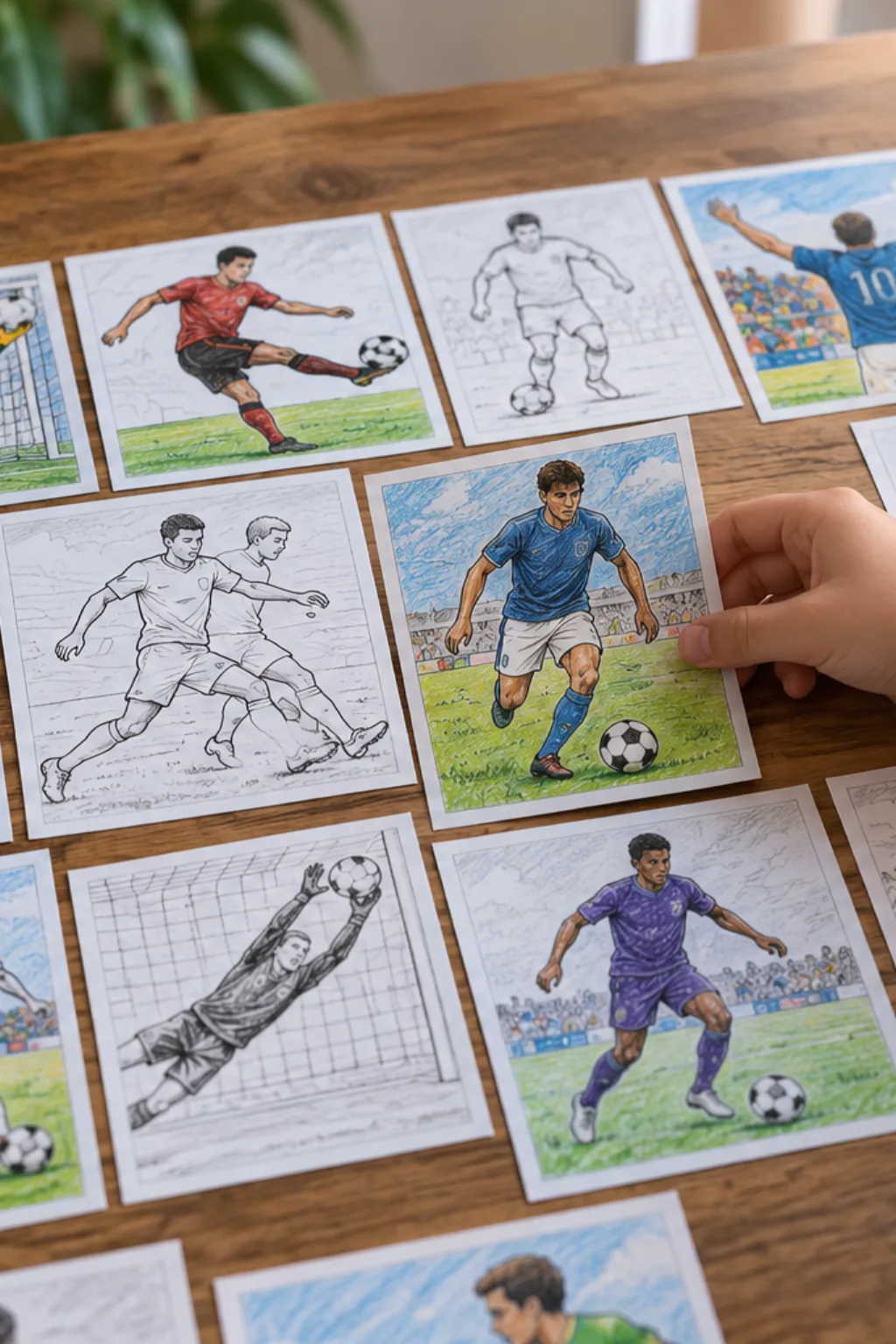 Livro de Colorir de Jogadores de Futebol - Depois