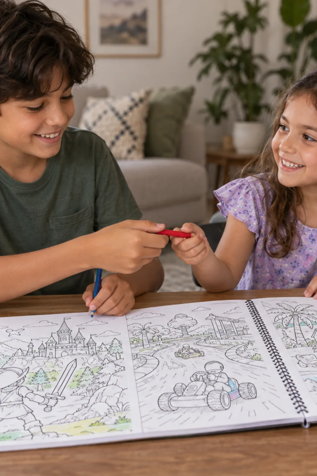 livro de colorir — exemplo criado na Desenhos pra Colorir