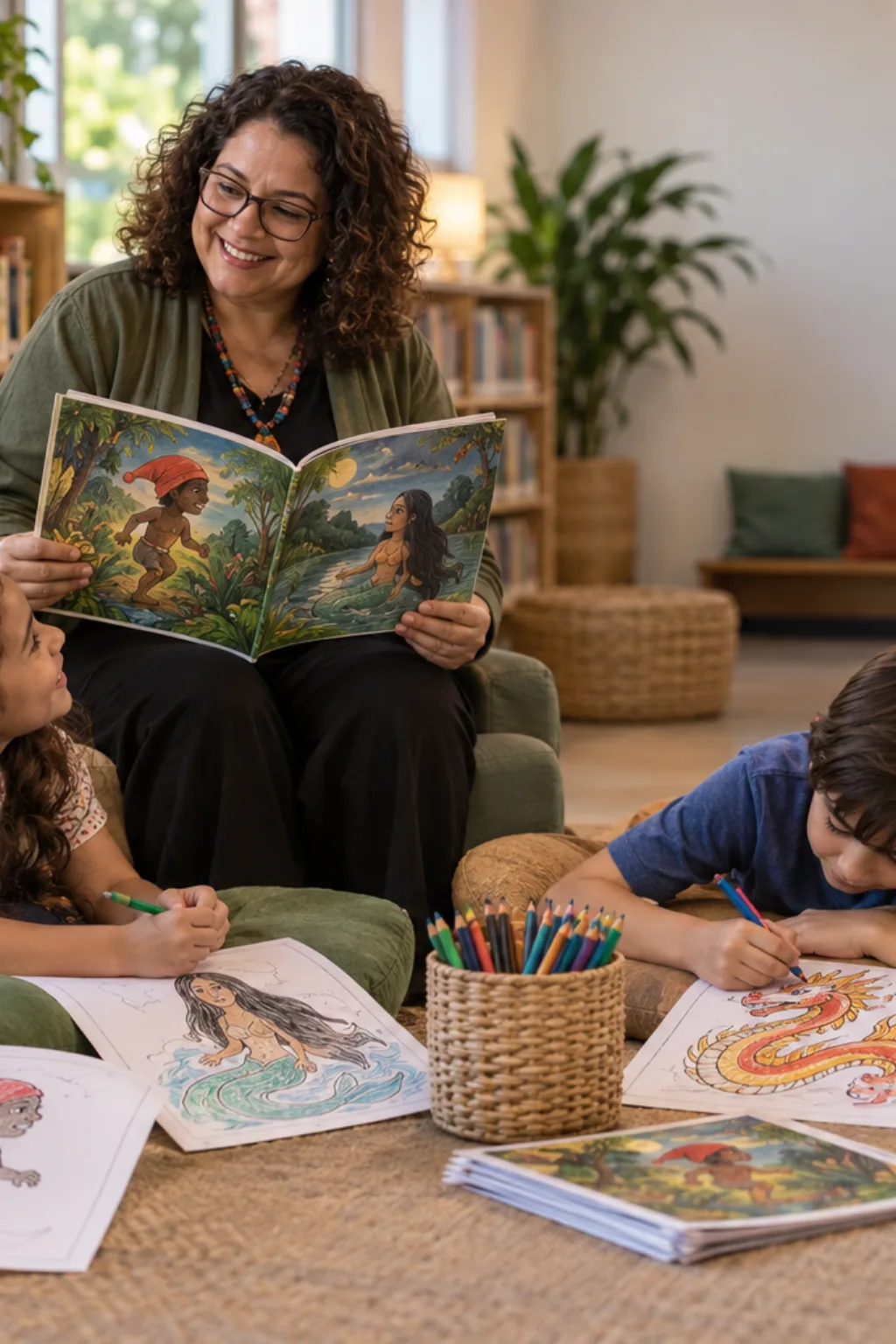 livro de colorir — exemplo criado na Desenhos pra Colorir