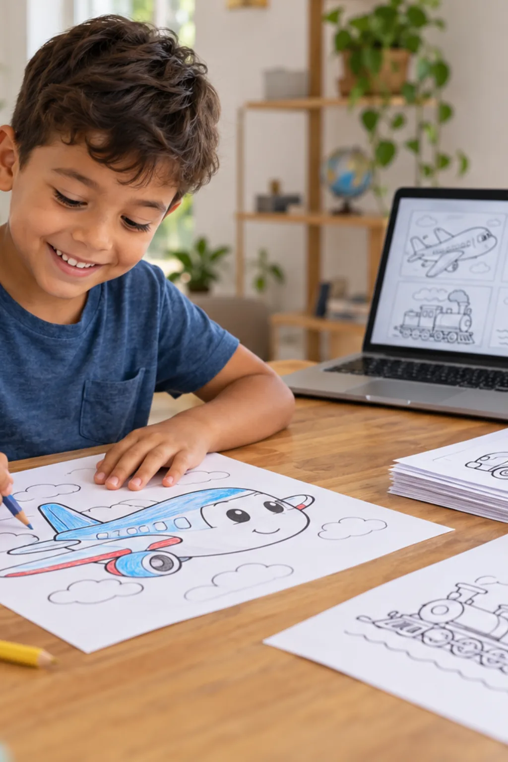 livro de colorir — exemplo criado na Desenhos pra Colorir