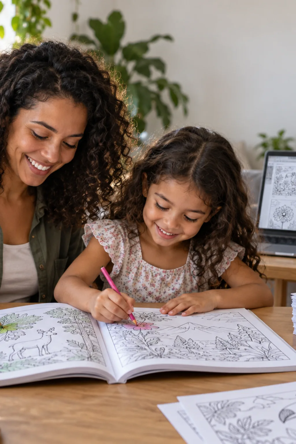 livro de colorir — exemplo criado na Desenhos pra Colorir