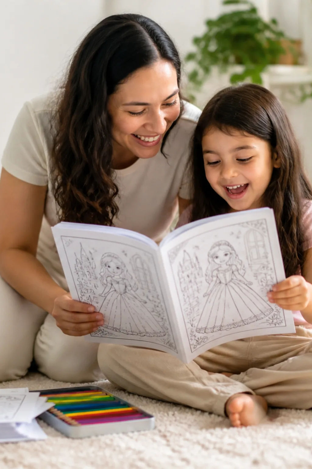 Livro de Colorir de Princesas - Antes