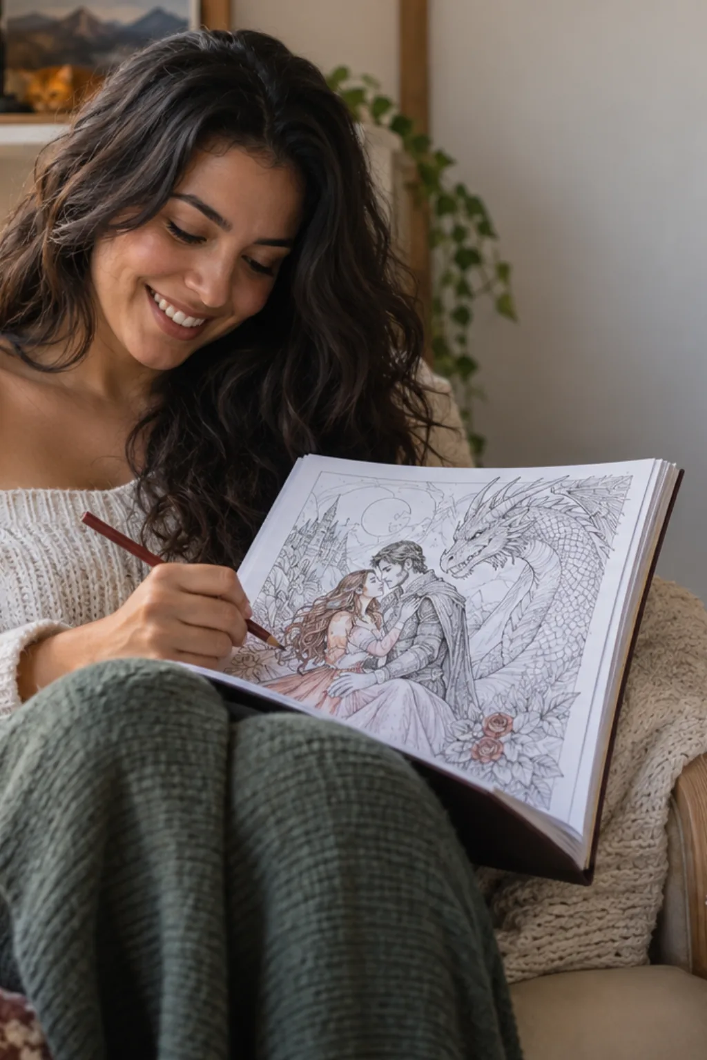 livro de colorir — exemplo criado na Desenhos pra Colorir