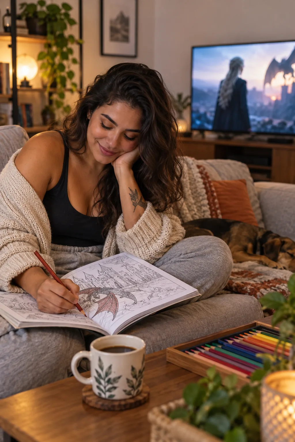 livro de colorir — exemplo criado na Desenhos pra Colorir