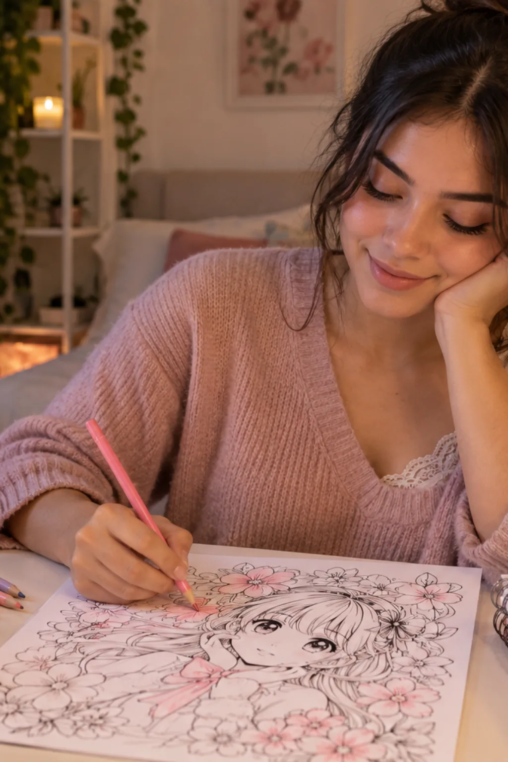livro de colorir — exemplo criado na Desenhos pra Colorir