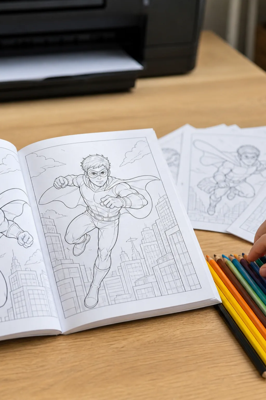 Livro de Colorir de Super-Heróis - Depois