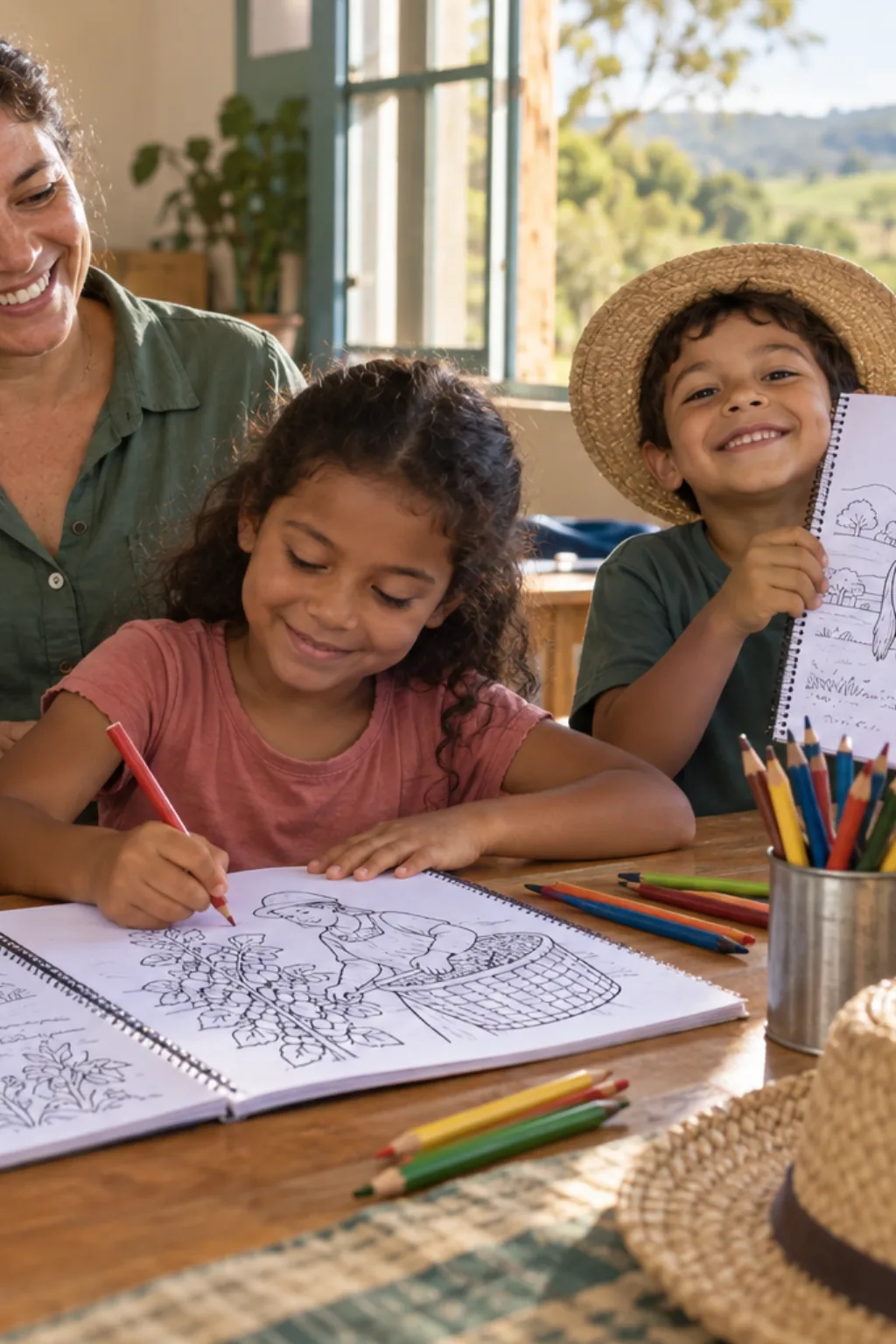 livro de colorir — exemplo criado na Desenhos pra Colorir