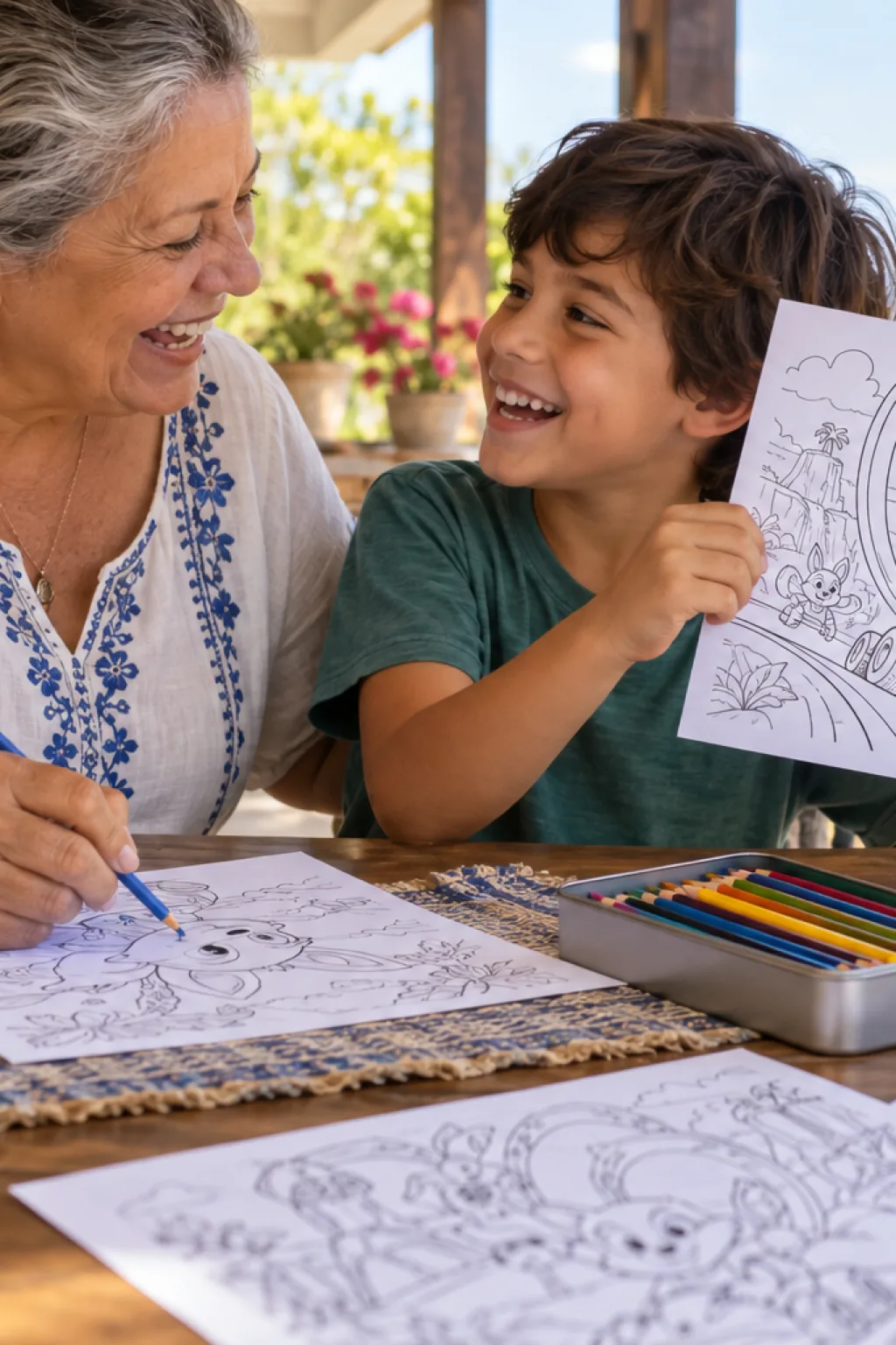 livro de colorir — exemplo criado na Desenhos pra Colorir
