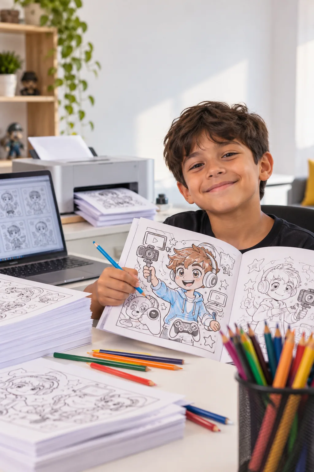 livro de colorir — exemplo criado na Desenhos pra Colorir