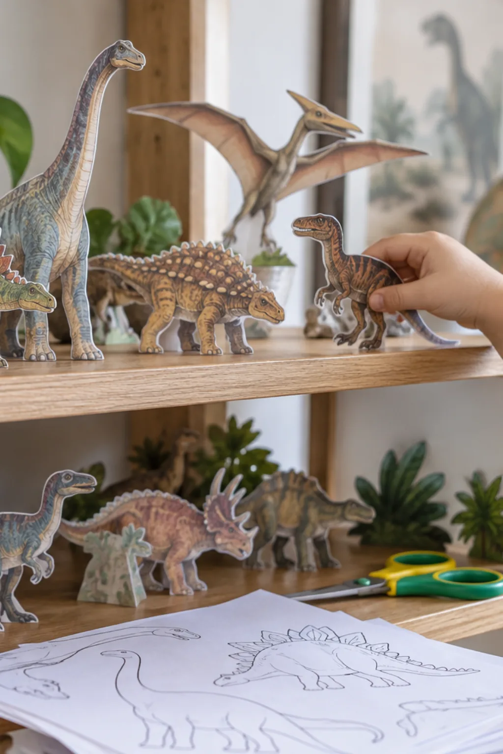 Moldes de Dinossauros para Imprimir - Depois